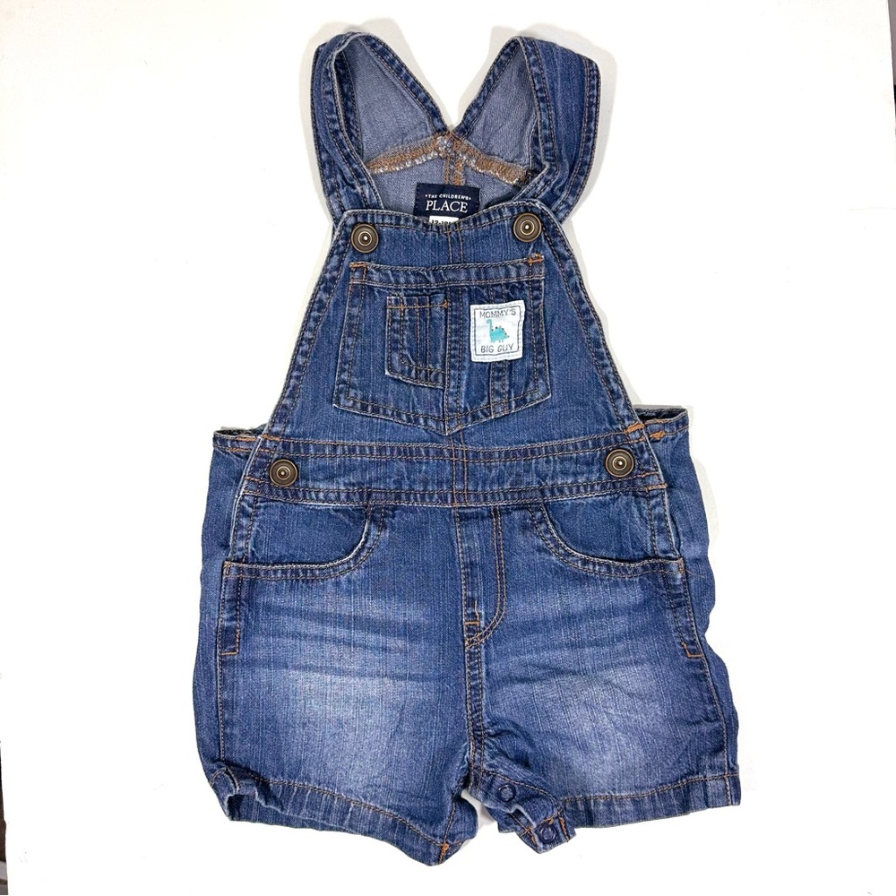 The Children’s Place Blue Denim Mommy’s Big Guy Shortalls Overalls